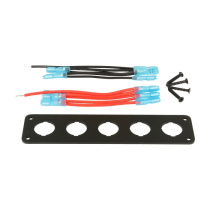 Panel Svart till 5 switchar QSP Products